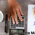 a person using a calculator